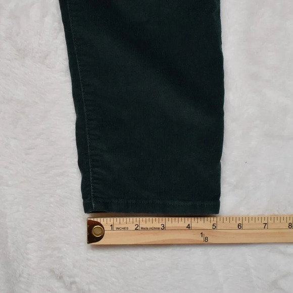 GAP 1969 Fine Corduroy Legging Jean Sz 29R Pants 5 Pocket Mid Rise Green Boho - Picture 15 of 15